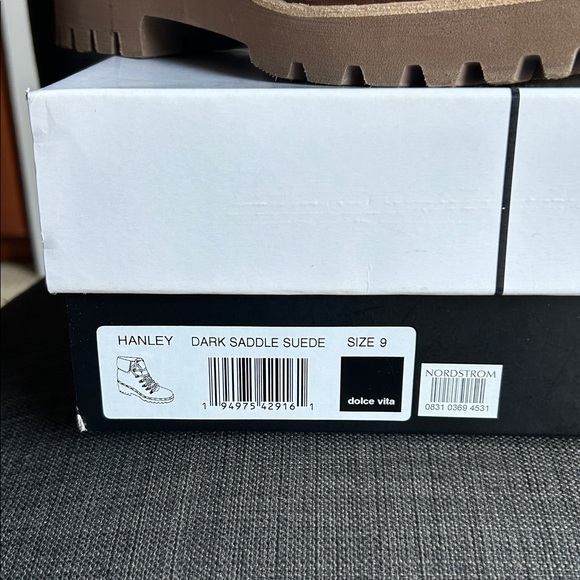 Dolce Vita Hanley Lace Up Boots in Dark Saddle Suede Size 9 - Picture 8 of 8